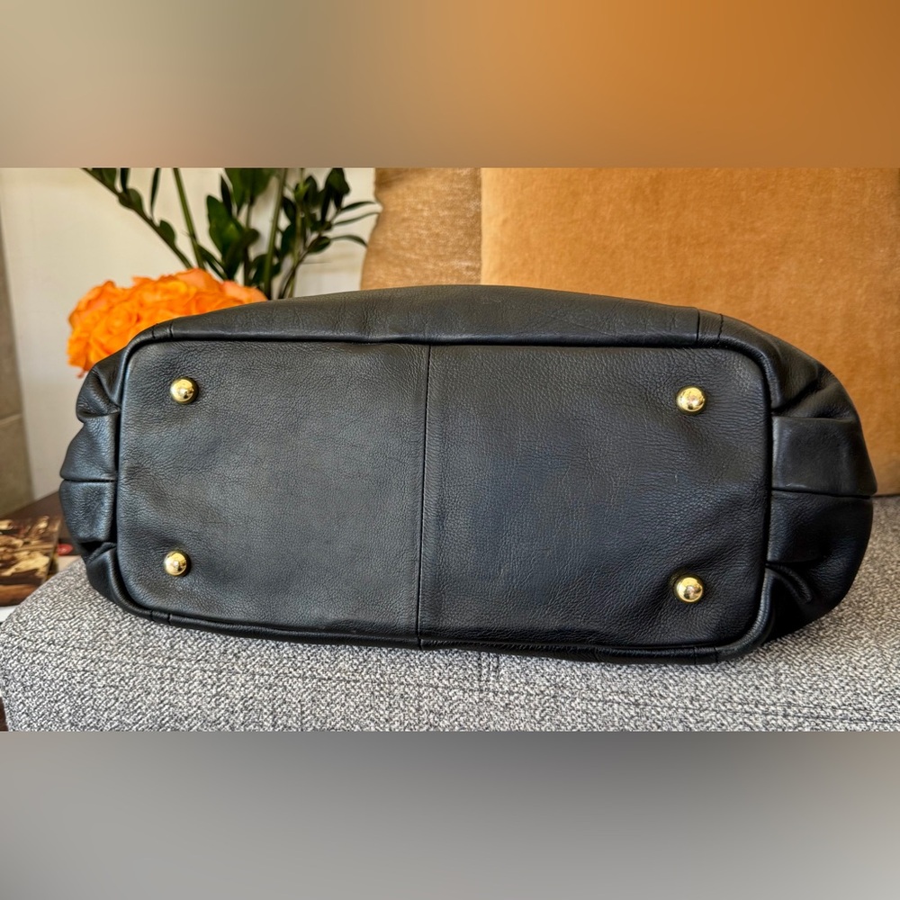 G.I.L.I. Large Black Leather Roma Hobo Shoulder Bag❤️ - Picture 5 of 13